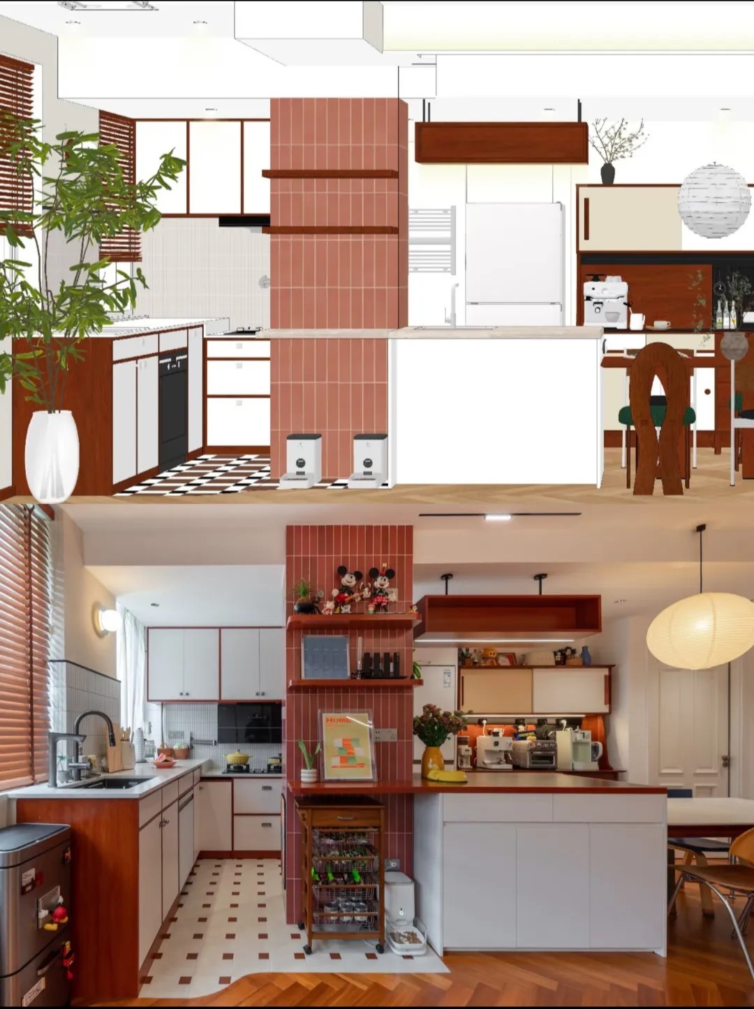 与家居博主的二搭中古风｜秋月｜全案托管设计